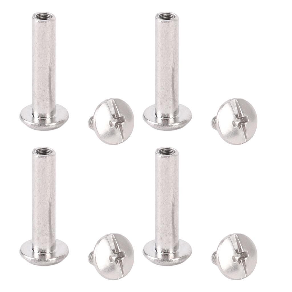 100 Sets Rivets M2 Stainless Steel Multifunctional Hex Nut Flat Round Head Screw Rivets for Fence