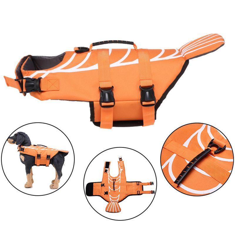 

Новый купальник русалки с китом на груди и спине, спасательный жилет, товары для питомцев, Amazon, светоотражающий, плавучий, купальник для собаки S-small JSY01 prawn