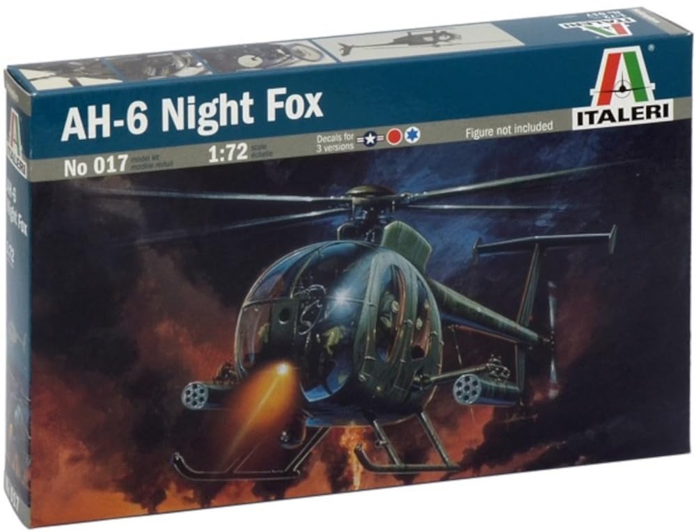 

PLATZ Italeri 1/72 Scale American AH-6 Night Fox Night Fighter Plastic Model Kit IT0017 (Helicopter)