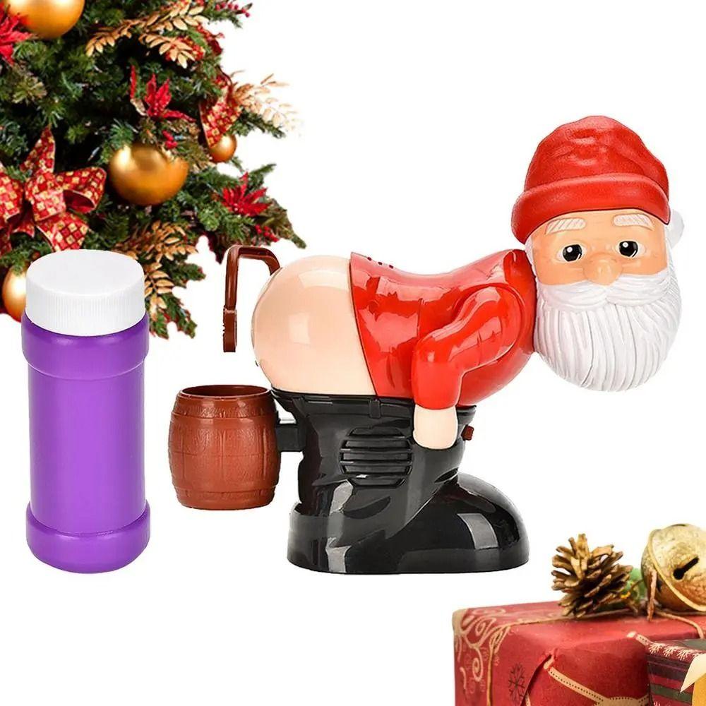 Snowflake Electric Santa Claus Bubble Machine Christmas Bubble Maker Kids Toy New Year Gift