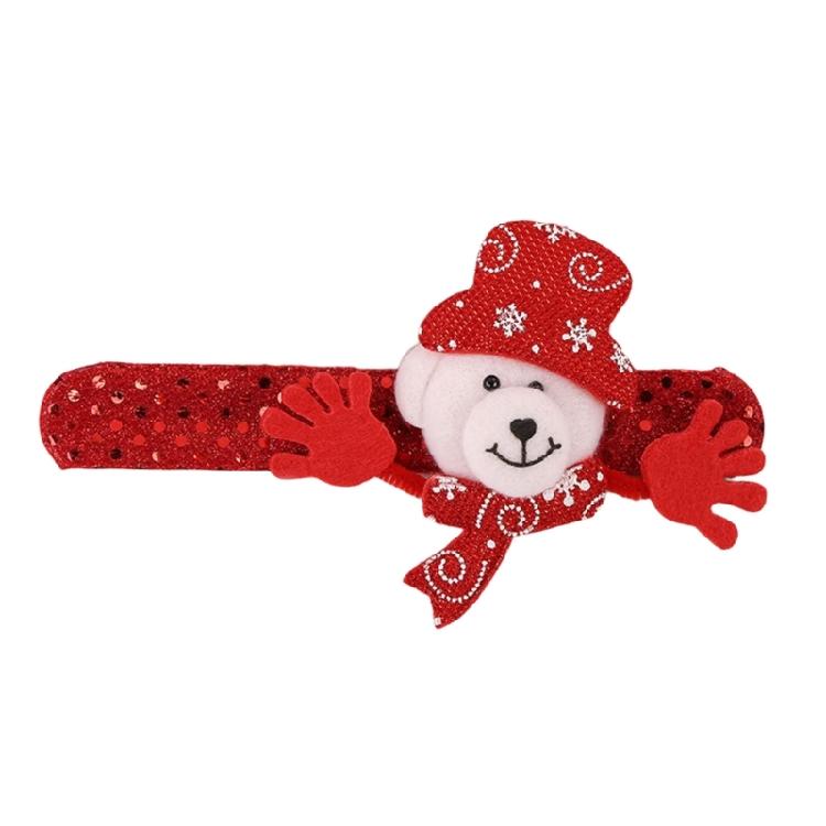 Animal Patterned Christmas Slap Bracelets Festival Slap Wristband for Christmas Celebration Durable Fabric Home Ornament