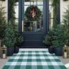 Checkerboard Pattern Outdoor Door Mat Minimalist Non-Slip Absorbent Home Decorative Rug for Entryway Porch Bathroom Kitchen