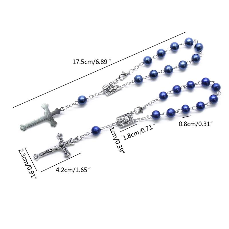 8mm Pearl Finger Rosaries Baptism Rosary Beads Finger Baptism Rosaries First Communion Favor Christening Party Gift