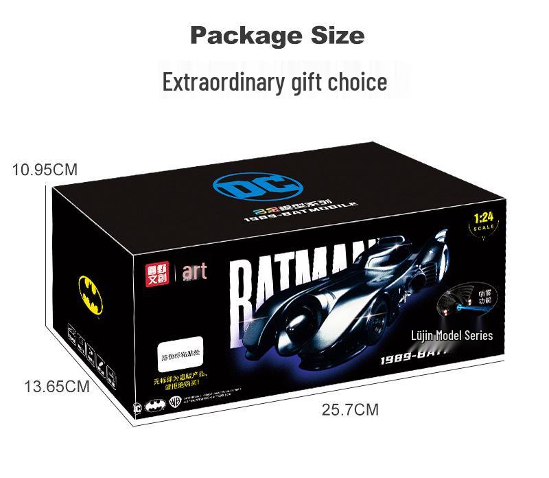 Official 1/24 Batmobile Alloy Pull-Back Model Toy