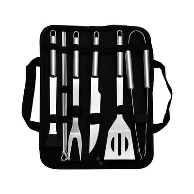 10 Adet/takım Paslanmaz Çelik BARBEKÜ alet takımı Spatula Çatal Maşa Bıçak Fırça Şiş Barbekü Izgara Gereçler Kamp Açık Pişirme Aracı Set
