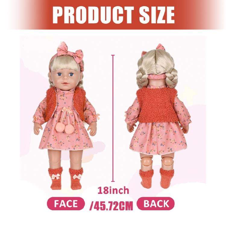 18Inch Doll Clothes Set For America Girl Doll Dressingup Fashion Doll Outfit For Toddler Roleplay Toy Doll Accessory