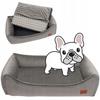 Orthopedic Sofa for a Medium Terrier Dog 90x70x20cm Ukory Velvet GRAY