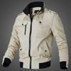 Stehkragen Herren gewaschene Jacke Baumwolle Militäruniform Outdoor Freizeitjacke trendige