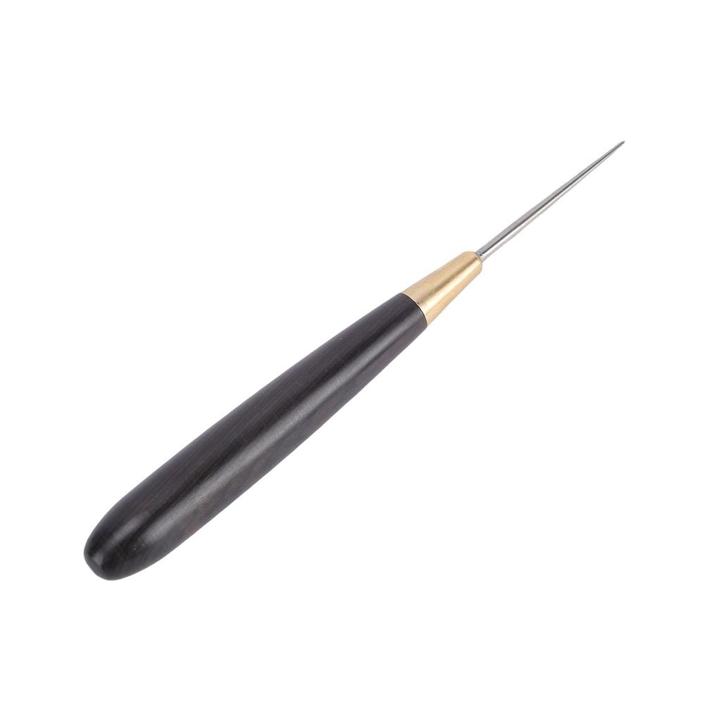 Racket Stringing Awl Portable Steel Badminton Racket String Assistance Awl Tool with Wooden Handle