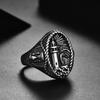 Titanium Steel Men'S Retro Ring, Personalized Versatile Stainless Steel Simple Lighthouse Ring, Collapsed Jewelry