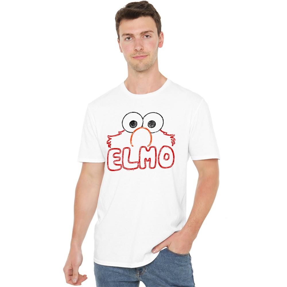 Sesame Street Elmo Letters T-Shirt S-5XL White XXXL