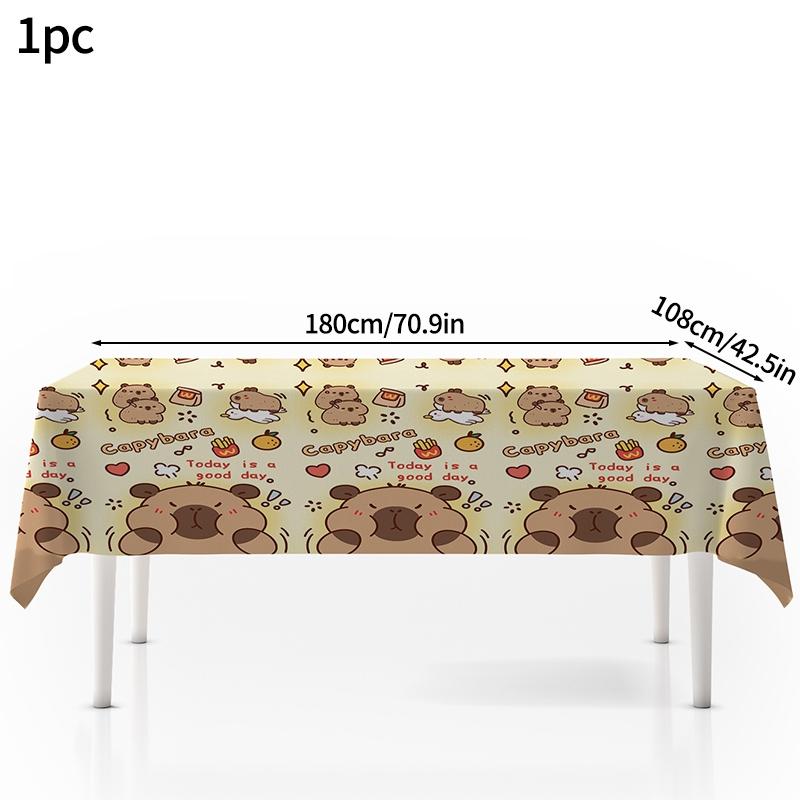 Capibara Capybara Birthday Decoration Disposable Tableware Birthday for Bara Baby Shower Tableware Balloons Capibara Cumpleaños