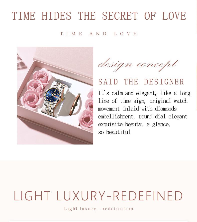 Brand 5552 Luxury Women Quartz Watch Waterproof Night Light Dual Calendar Fashionable Sports Women's Quartz Watch Clock