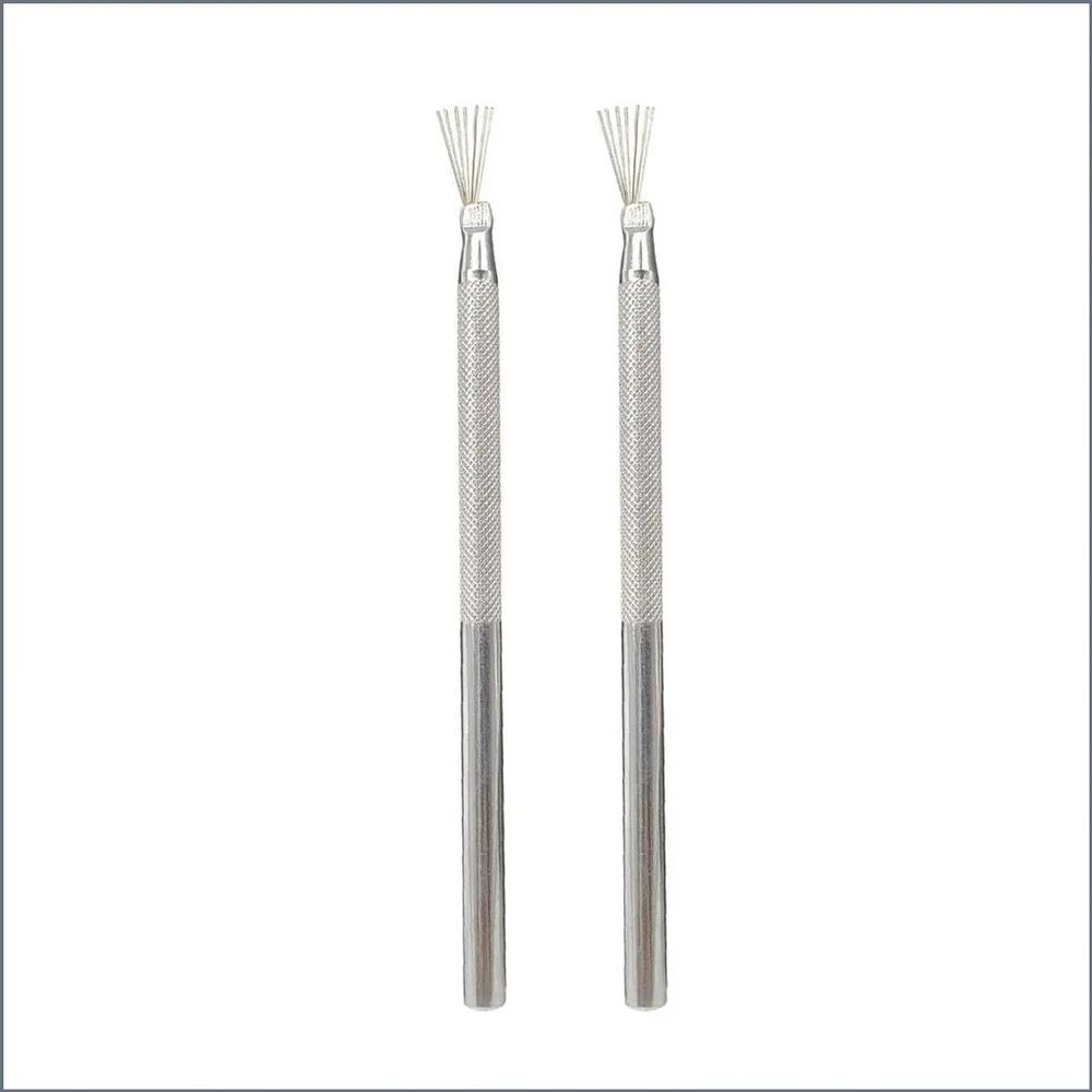

Pottery Needle Texture Brush Set Stainless Steel Clay Sculpting Tools with Fine Wire Bristles for Ceramic Surface Detailing and Texturing One Size білий