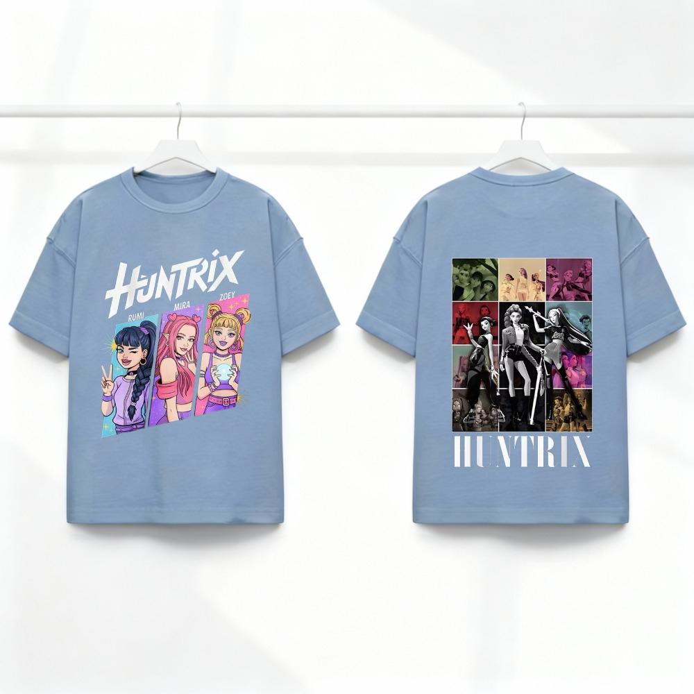 Children Wear Popular Huntrix Hunter Kid Short Sleeve T-Shirt Pattern Casual Sporty Tees Costume