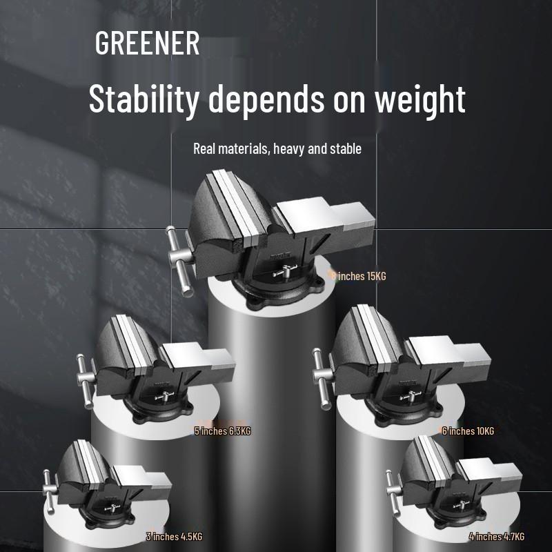 Green Forest Heavy-Duty Multi-Function Workbench Vise - Small Industrial Grade Flat Clamp