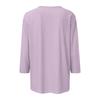 Ladies' Fashionable And Casual Seven Quarter Sleeve Bow Printed Pullover Top