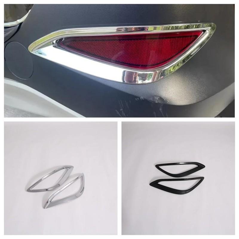 For Toyota Rush 2018     ABS Chrome Rear Tail Fog Light Lamp Cover Foglight Frame Trims Car Styling Accessories