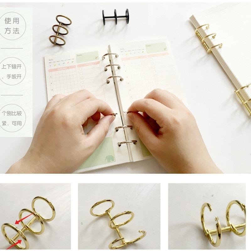2 Pcs/batch Paste Book Binder Metal Ring Craft Photo Album Loose-leaf Hinge Key Office School Binding Accessories