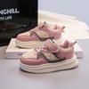 Children's two-tone sports shoes2026New autumn leather casual shoes for boys and girls, trendy running shoes for older children