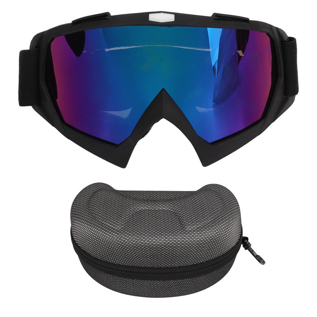 Outdoor Ski Goggles Sports Cycling Motorcycle Windproof Goggles Bike Off Road Dustproof Glasses Matte Black Frame