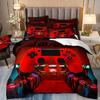 3D Game Player Bedding Set, Gamer Teens Down Duvet Cover Pillowcase 2/3pc Game Controller Luxury Home Textile Duvet Cover Set Gift