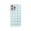 Magnetic Phone Case IPhone 16 Pro 15 Max 14 Blue White Checkered Compatible With Magsafe