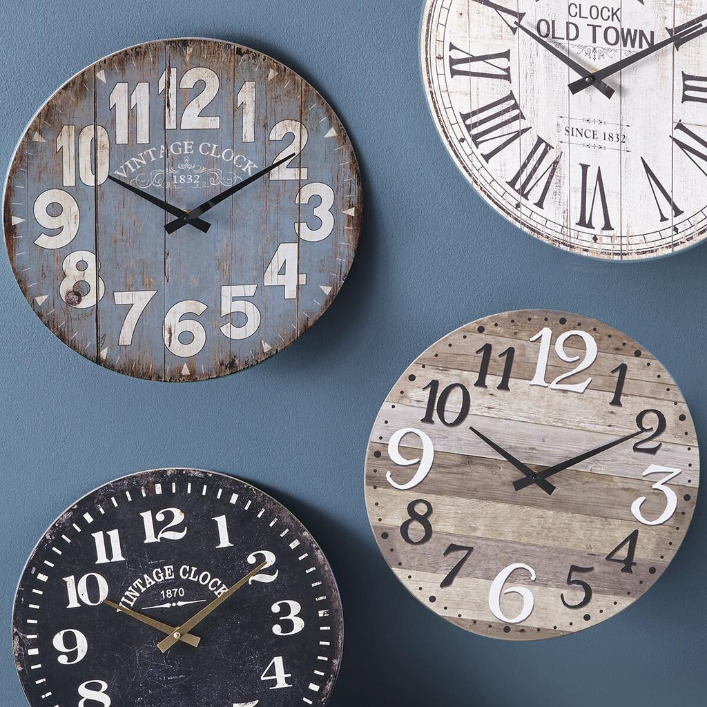 Retro Wall Clock 38Cm Alex Blue
