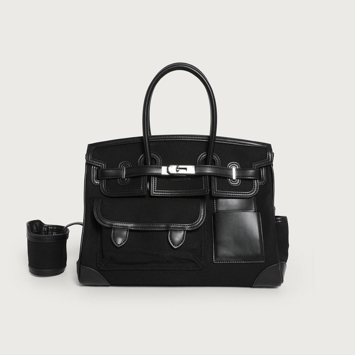 

Сезон 2026 новая контрастная цветная холщовая сумка с цветовым сочетанием портативная сверхбольшая платиновая сумка сумка для отдыха и путешествий на плечо мессенджер женская сумка