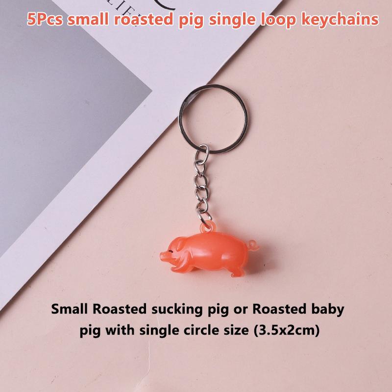 5Pcs Funny Color-Changing Baked Crab Car Pendant Car Decoration Accessories Creative Swing Goose Lobster Keychain Bag Pendant