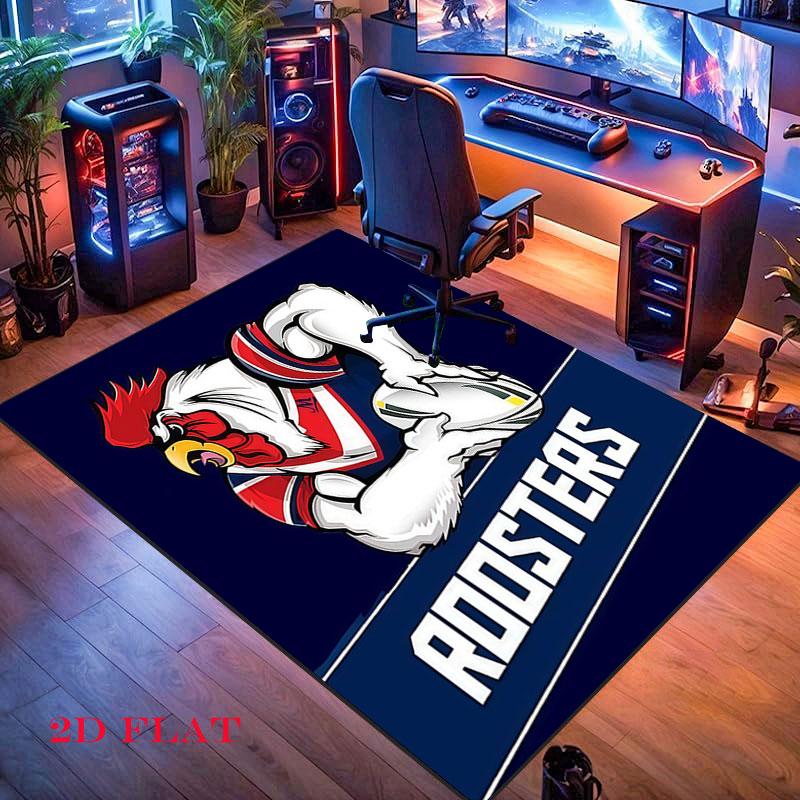 Sydney Roosters Pride Carpet Rug for Living Room Bedroom Home Sofa Decoration,Kids Play Nonslip Floor Mat