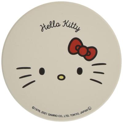 Sanrio Hello Kitty Ceramic Absorbent Coaster, 9cm Diameter, Face, 493512