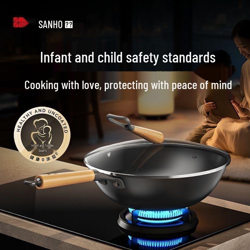 Sanhe Titanium Iron Non-Stick Stir-Fry Pan