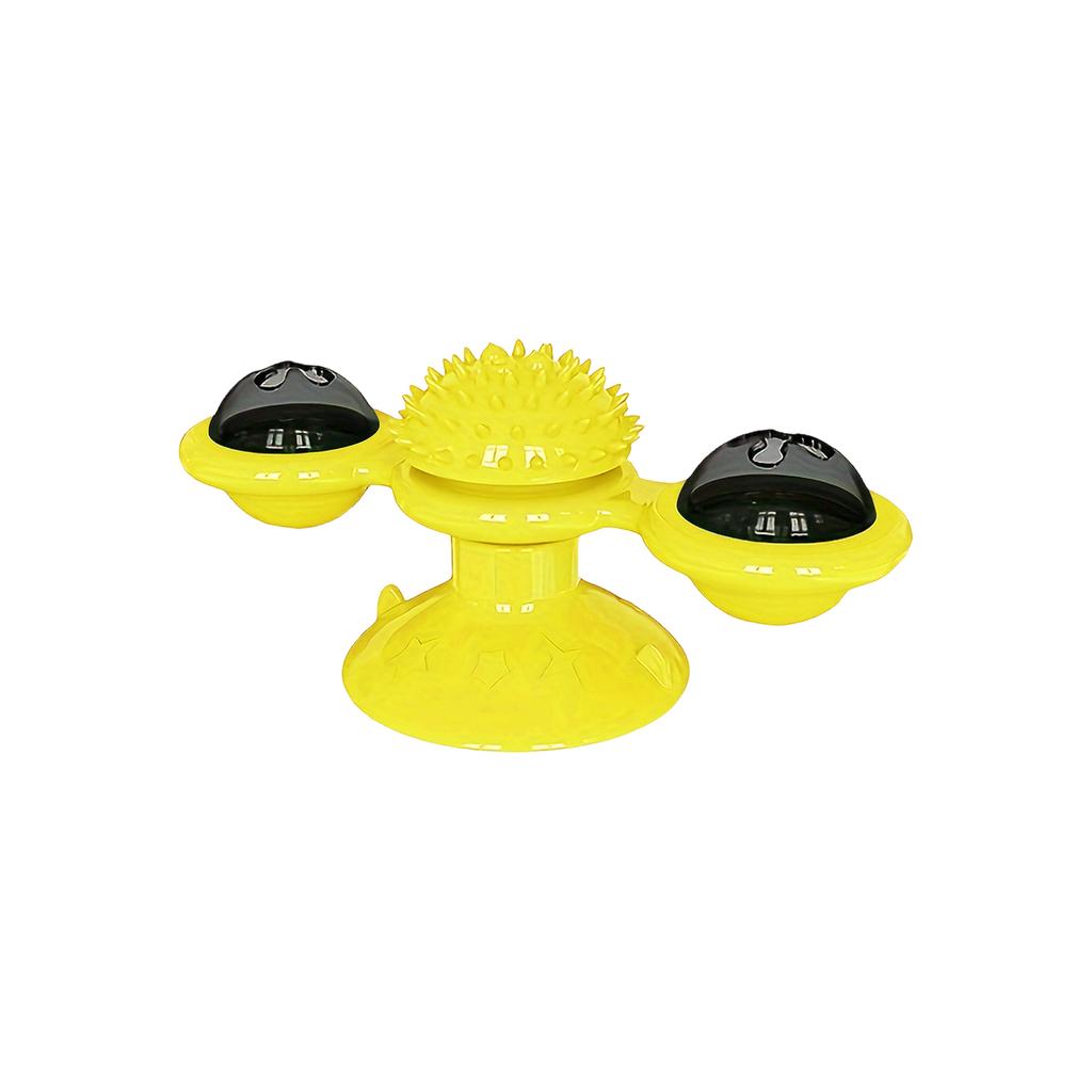 Interactive Windmill Cats Toy With Suction Cup - Spinning For Chewing, Scratching & Grooming