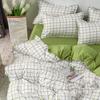 Kawaii Cherry Duvet Cover Set Pillowcase Flat Sheet Floral Boys Girls Twin Full Size Soft Bedding Kit Korean Ins Style Home Use