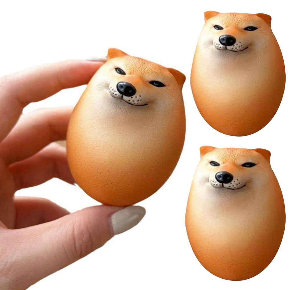 

Squeeze Shibako Handmade Decompression Dog Egg Soft Squeeze Creative Decompression Sensation Shibako Squeeze Stress Shibako Set of Soft Toy, (Shiba