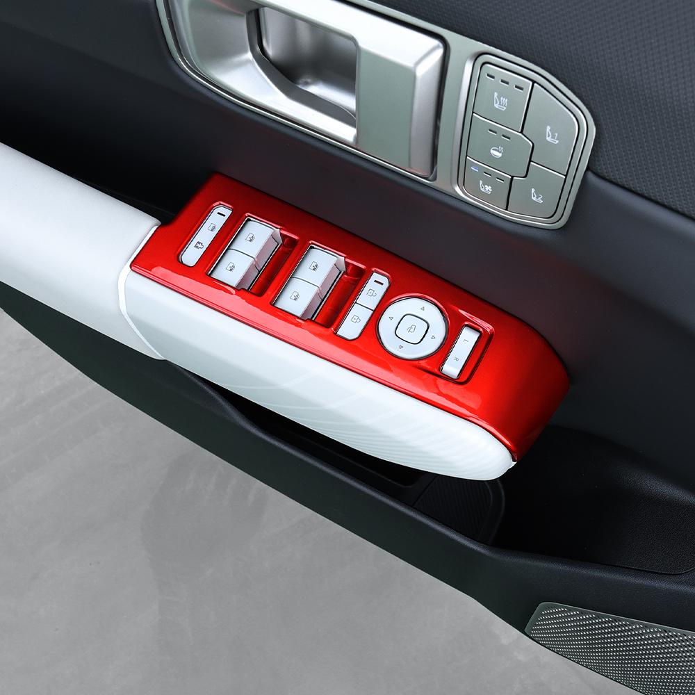 For KIA EV4 2025-2026 LHD Window Lift Switch Button Cover Trim Door Handle Decor Strip ABS Anti-Scratch Car Interior Accessories
