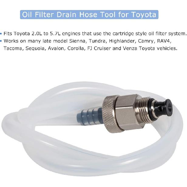 Oil Filter Drain Hose Tool For Toyota, Lexus, Scion 2.0L - 5.7L Engines