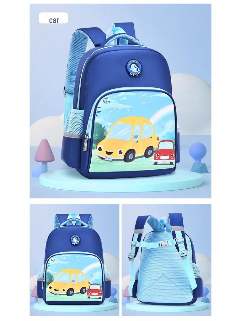 Cartoon Schoolbags for Kids 3-6: Spine Protection, Lightweight, Available in Large, Medium, Small - 4 Cute Designs for Boys and Girls.