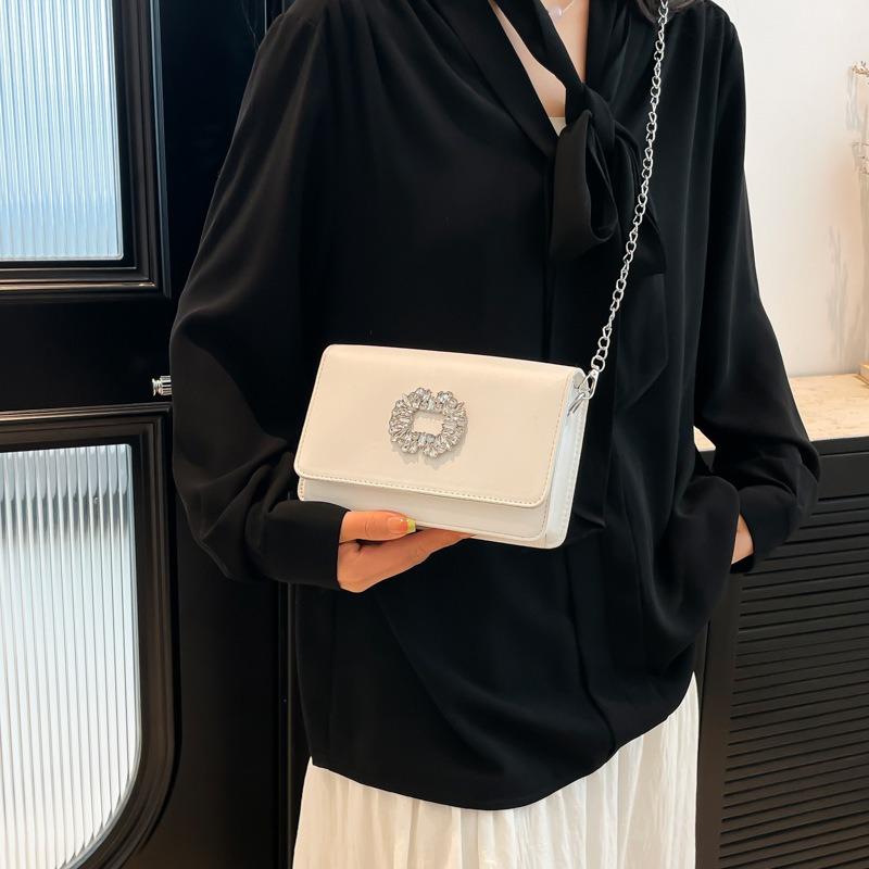 Fashion Small Square Bag Summer New Simple Fashion Women's Bag Shoulder Bag Bright Diamond Versatile Messenger Bag