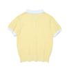 INTERCREW Women'S Collared Cable Punching Sweater Yellow Ita2Wt51Aye