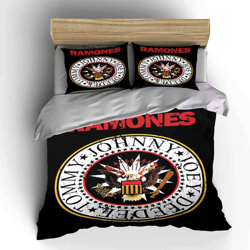"Ramones Logo 3-Piece Bedding Set" Bedding Duvet Cover Set Duvet Cover Pillowcases (1 * Duvet Cover 2 * Pillowcases, without duvet insert)