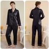 Plus Size Women's Silk Pajama Set - Long Sleeve & Pants for Spring/Summer