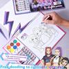 Huntrix KPOP Graffiti-Malbuch für Kinder, Lernmalbuch mit Buntstiften, Malbuch