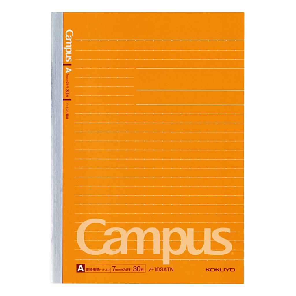 KOKUYO Campus A5 ruled with 30 sheets per Notebook, size, dots, notebook, 10-pack (No. 103ATNX10)