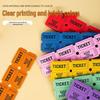 Colorful Tear-off Raffle Tickets for Games and Prize Redemption