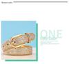 Trendy Korean Style Women's Gold Faux Leather PU Belt