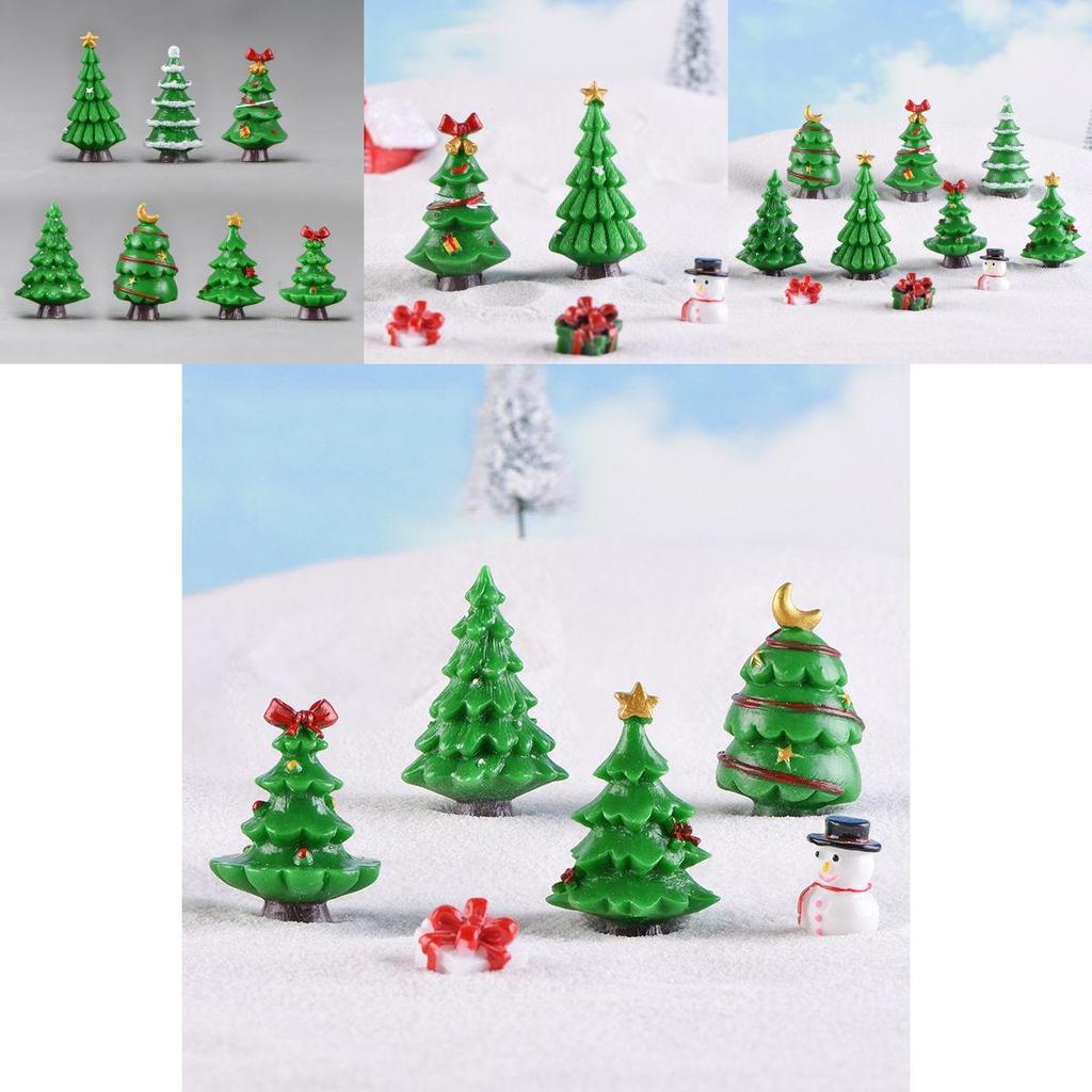 Adorable Christmas Tree Resin Diy Micro Landscape Miniature Decoration For Gardens