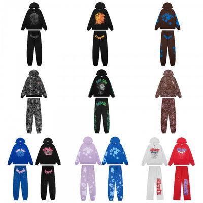 Sp5der Streetwear Mikina Tepláky Bavlna Pánský Ležérní Oblečení Podzim 2025