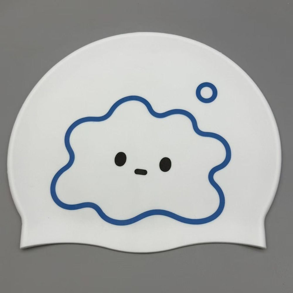 Protección para los oídos Gatito Gorro de natación Antideslizante Dibujos animados Gorro de natación Mujeres Niñas Silicona Gorro de natación Unisex